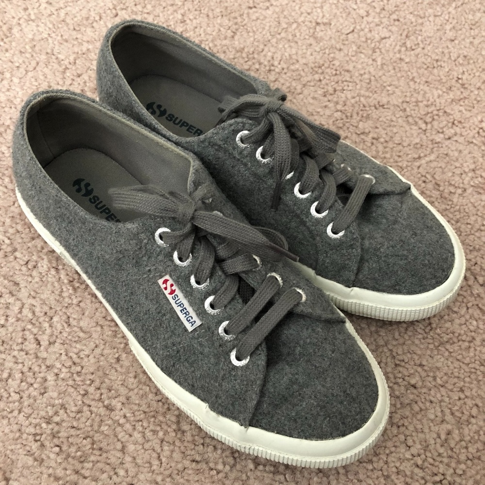 Superga Original Sneakers - Gray wool - Size 8